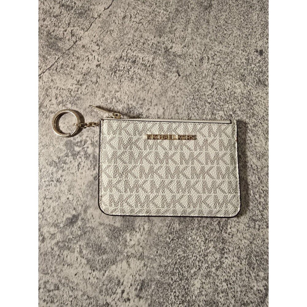 Michael Kors Jet Set Travel Small Leather Top Zip Coin Pouch With ID & Logo - Picture 2 of 4